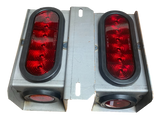 6" Oval Light Box Smooth Steel w/License Plate - Kit
