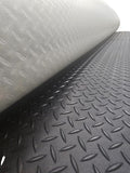 8'6" Wide | Diamond Plate Rubber Flooring | Black |