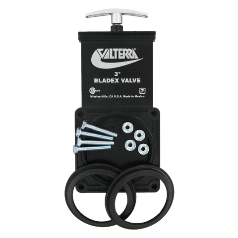 Valterra Bladex 3" RV Waste Valve Body | Metal Handle | Leak-Resistant & Reliable | T1003BUM