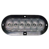 6" Oval 6 LED STT Surface Mount Clear Lens Tri-Pole (T66-RCST-1 Kit)
Surface Mount - 7.55"x 3.29"x 1.47"