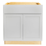 RTA (Ready-to-Assemble) | Pure White Base Kitchen Cabinets - Shaker Style | 100% Hardwood | Made in America | Soft Close Hardware | (Maple Polar White, 24" D x 36" W x 34.5" H)