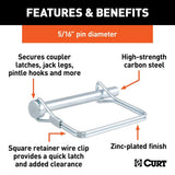 Curt 5/16" Hitch Pin (3" Pin Length) #25010