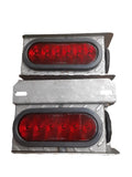6" Oval Light Box Diamond Plate Steel w/License Plate - Kit