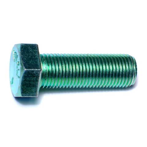 1/2"-20 x 1-1/2"L Green Rinsed Zinc Hex Cap Screws (1 lb Bag) (06197)