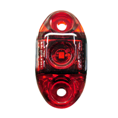 2" Oval Sidemarker Red/Red Lens Pigtail Connection S21-RR00-1