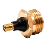 Item #: 36153
Completely clear your water lines with the Camco RV Brass Blow Out Plug. Screw the plug into the city water inlet, open all drains and faucets, attach and activate the air pump until all lines are clear. Patented.

Helps clear the water...