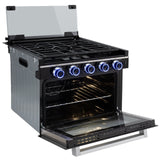 Suburban RV Gas Range | 17" 3-Burner Stove with Built-In Air Fryer | Black | 3907A