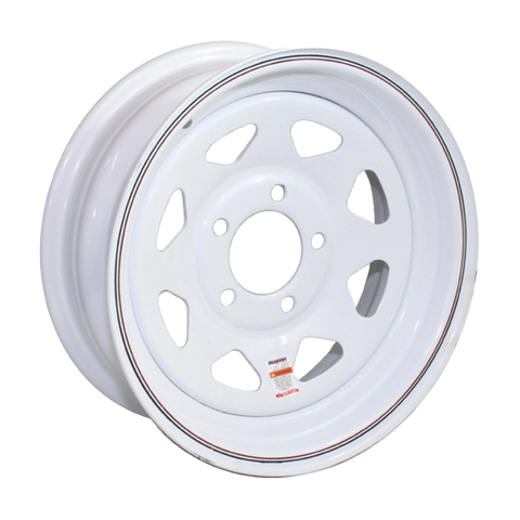 Steel Wheel 15" x 5" 5-4.5 Spoke White
