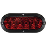 6" Oval 6 LED STT Surface Mount Red Lens Tri-Pole (T66-RRST-1 Kit)
Surface Mount - 7.55"x 3.29"x 1.47"