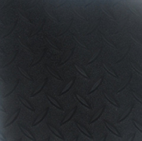 8'6" Wide | Diamond Plate Rubber Flooring | Black |