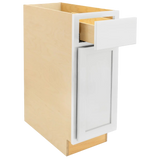 RTA (Ready-to-Assemble) | Pure White Base Kitchen Cabinets - Shaker Style | 100% Hardwood | Made in America | Soft Close Hardware | (Maple Polar White, 24" D x 18" W x 34.5" H)