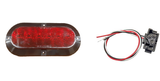 6" Oval 6 LED STT Surface Mount Red Lens Tri-Pole (T66-RRST-1 Kit)
Surface Mount - 7.55"x 3.29"x 1.47"