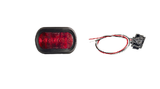 6" Oval 6 LED STT Grommet Mount Red Lens Tri-Pole (T66-RR0T-1 Kit)