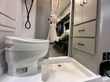 Thetford Aqua-Magic VI Low Profile RV Toilet – White with Foot Pedal Flush (31833)