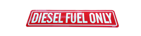 Sticker specified to use deisel fuel only in vehicle.