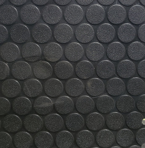 8'6" Wide | Coin Rubber Flooring | Black |