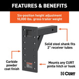 Curt Adjustable Pintle Mount 6-Position #48341