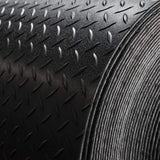 8'2" Wide | Diamond Plate Rubber Flooring | Black |