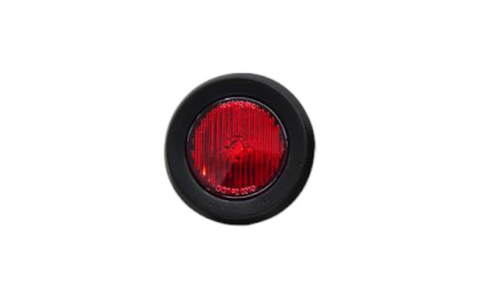 2" Round Red Sidemarker Red Lens w/Grommet & Wire S30-RR00-1 (Kit)