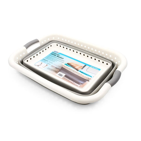 Collapsible Utility Basket White/Gray - L (51903)