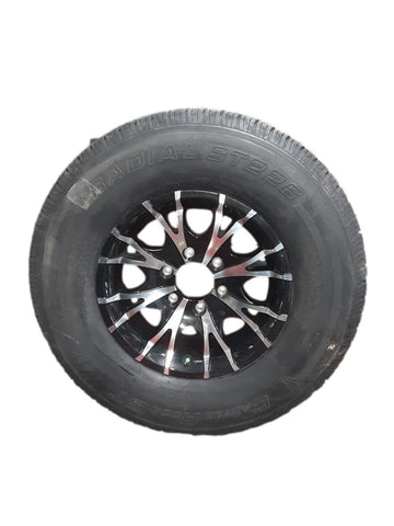 235/80R16
Lion Aluminum Wheel
6 on 5.5" Bolt Pattern
TR413 Tire Valve
10 PLY Radial Tire
Trailer Tire and Wheel
