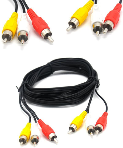 connector-type Rca,
Coaxial Cable Type
Coaxial Compatible DevicesTV, DVD Player
Connectors: RCA male on both sides,
Color coded ( red, yellow &amp; white) YELLOW CONNECTOR VIDEO / RED AND WHITE STEREO SOUND