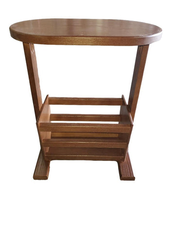RV Magazine Rack & End Table-Cherry